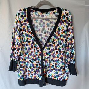 Lane Bryant Lightweight Colorful Print Cardigan, (Fits 2X / 22–24)